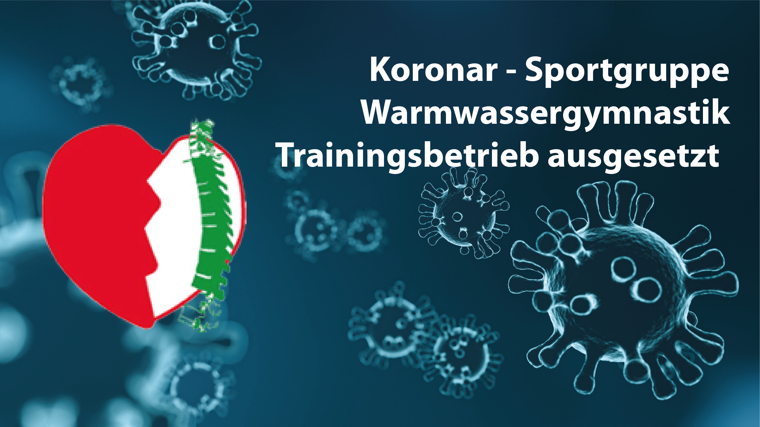 Koronar- und Warmwasser-Training ausgesetzt